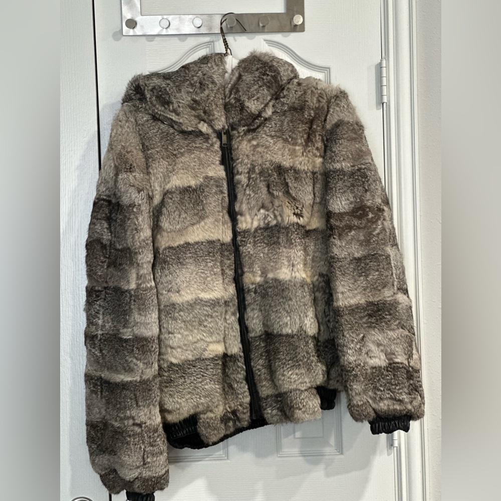 Vintage Real Rabbit Fur Coat